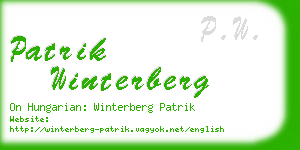 patrik winterberg business card